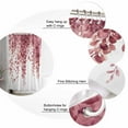 thumbnail image 7 of Shower Curtains Red Wisteria Bath Curtain Watercolor Leaf Waterproof Bathroom Shower Curtain Set with Hooks Decoration 72 x 72 Inches, 7 of 7