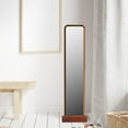 thumbnail image 5 of ifundom Brown Wooden Floor Mirror with Sturdy Base, Practical and Decorative Full Length Mirror for Home, 5 of 6