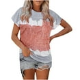 thumbnail image 1 of Birdeem Mode Femmes Été T-Shirt Imprimé Ample Col Rond Manches Courtes Blouse Décontractée, 1 of 1