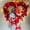 red, variant on TERGAYEE Valentines Wreaths for Front Door,Red Tinsel Heart Shaped Wreath with Gnomes Couple and with Lights for Wedding Party Anniversary,Mother’s Day Home Decor Gift