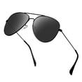 thumbnail image 1 of Gafas de sol Ziwanule Polarized Aviator para hombres/mujeres, color negro, 1 of 7