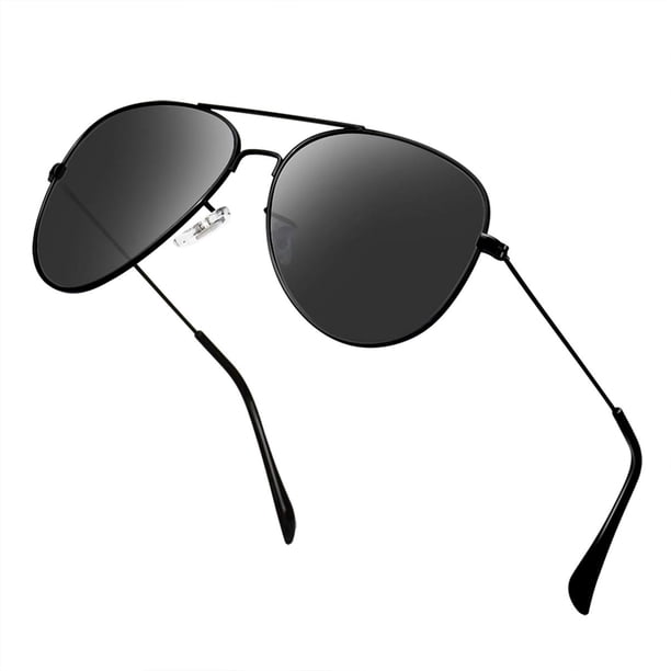 Gafas de sol Ziwanule Polarized Aviator para hombres/mujeres, color negro