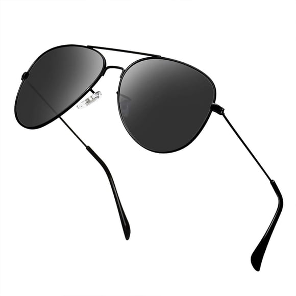 Gafas de sol Ziwanule Polarized Aviator para hombres/mujeres, color negro