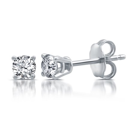 10KT White Gold 1/4 CTTW Diamond Studs