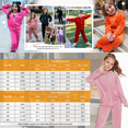 thumbnail image 4 of Oudiya Girls 2 Piece Outfits Velour Tracksuit Hoodie and Jogger Set Sweatsuit Athletic Clothes Sets, 4 of 6