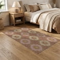 thumbnail image 2 of ODIKA 5'x7' Washable Area Rug Non-Slip, Low Pile, Stain Resistant Pink Boho Muted Palette Retro Pretty Balanced Geometric Print for Guest Room, Lounge, Apartment, 2 of 7