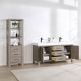 thumbnail image 4 of Leon 60" Double Bath Vanity in Fir Wood Grey with Lightning White Composite top, 4 of 16