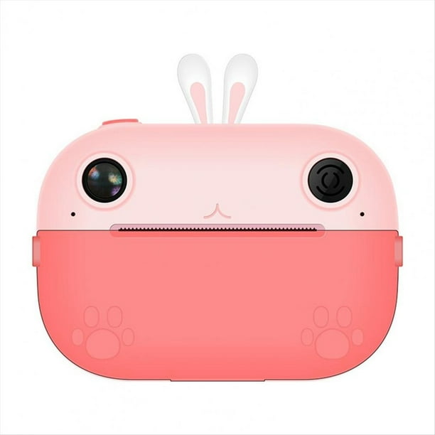 Cámara Compacta para Niños, Fotografía A Color de Alta Resolución, Cámara de para Selfies con Doble Lente, Color Rosa.