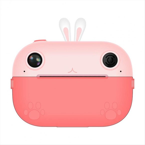Cámara Compacta para Niños, Fotografía A Color de Alta Resolución, Cámara de para Selfies con Doble Lente, Color Rosa.
