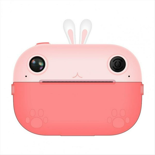 Cámara Compacta para Niños, Fotografía A Color de Alta Resolución, Cámara de para Selfies con Doble Lente, Color Rosa.
