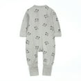 thumbnail image 5 of WIBACKER Baby Cotton Long Pajamas with Mittens Cuff for Boys 2 Way Zipper Both Footed and Footless Sleepers, 5 of 10