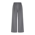 thumbnail image 5 of Besolor Summer Wide Leg Pants for Women Casual Baggy Elastic Waist Palazzo Pants Loose Lightweight Lounge Pants Trousers, 5 of 7