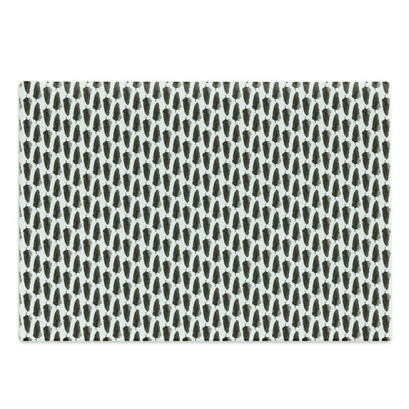 Bohemian Cutting Board, Realistic Watercolor Bird Crow Raven Feathers Pattern, Decorative Tempered Glass Cutting and Serving Board, in 3 Sizes, by Ambesonne