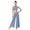 Ice Blue, variant on Women Lyrical Dance Two-piece Outfit 2 Piece Dance Set Navy Blue S
