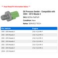 thumbnail image 2 of Oil Pressure Sender - Compatible with 2004 - 2013 Mazda 3 2005 2006 2007 2008 2009 2010 2011 2012, 2 of 2
