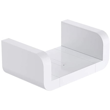 White Bathroom Wall Shelf Without Drilling Self Adhesive Shelf Bathroom ...