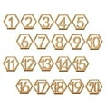 thumbnail image 2 of Wood Table Numbers 1-20 Number Ornament Signs Hollow Design Sign Hexagonal Rustic Wedding Engagement Seat Ornament for Restaurant Catering Embellishments, 2 of 9