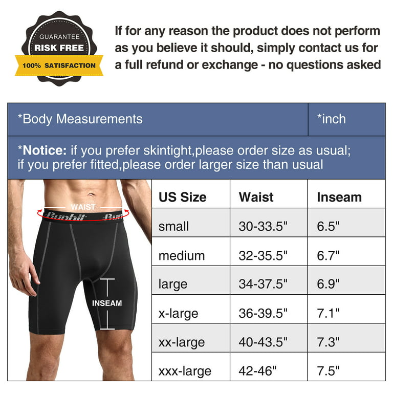NELEUS Men's Performance Compression Shorts Athletic Workout Underwear 3  Pack,Black,US Size M
