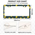 thumbnail image 2 of Lemon Leaf License Plate Frame, Decorative Aluminum Car Tag Frames, 2 Pack Universal Car License Plate Covers with 2 Holes and Screws, 2 of 7