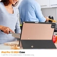 thumbnail image 5 of Allytechgroup iPad Pro 13 M4 2024 Case, Slim Flip Smart Cover Auto Sleep Wake with Pencil Holder Multi Angle Veiwing Stand Shockproof Case for Apple iPad Pro 13 inch 2024,Rosegold, 5 of 9