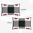 thumbnail image 4 of Balery Heart Black Buffalo Plaid Gingham Pillow Covers,Bed Pilowcases,Reversible Plush Throw Pillow Covers End Pillow Encasement,Pillow Case - 14"X20", 4 of 9