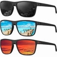thumbnail image 1 of Gafas de Sol, Lentes Polarizados, Protección UV400, Marco Rectangular, Metal, Conducción, Pesca, Golf, 1 of 6