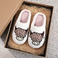 thumbnail image 4 of Juosiy House Slippers for Women Winter Furry Plush Fashion Animals Print Indoor Slide Shoes, 4 of 5