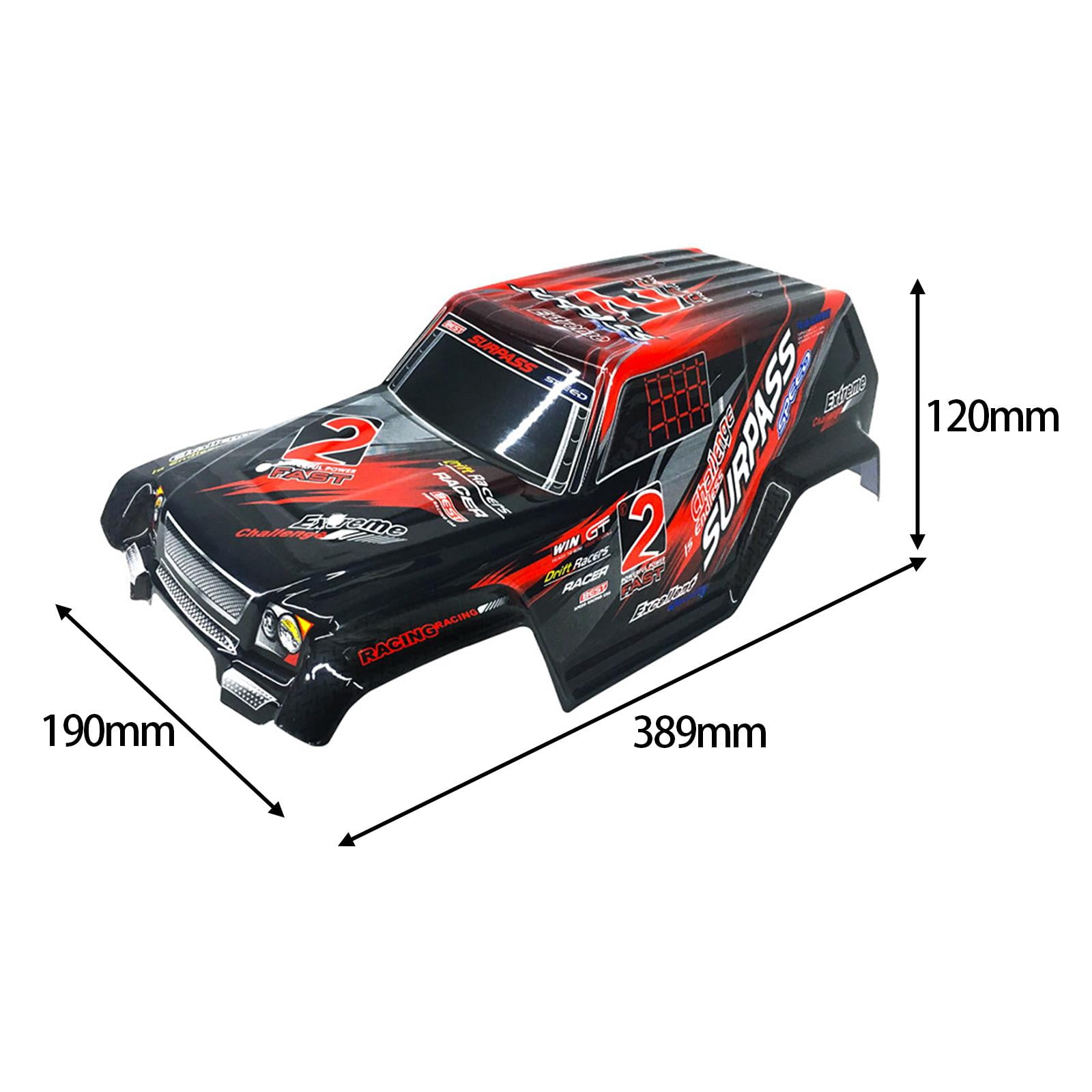 Carrosserie De Remplacement 1/14 RC Pour 1/16 16101/16102 – Coque Noire Rouge Pour Modélisme Hobby