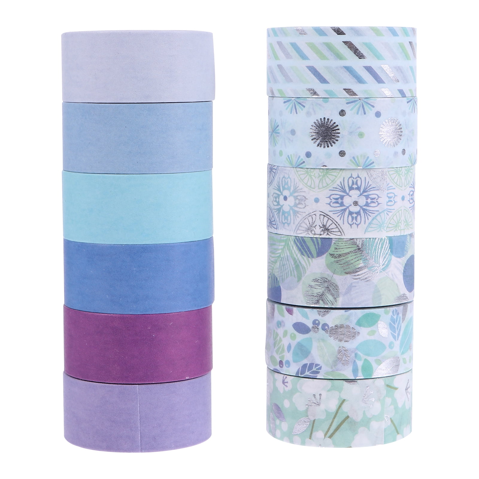 12 Rolls Adhesive Tape Decorative Paper Tape Lovely Washi Tape for