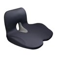 thumbnail image 4 of Almohada ergonómica integrada de cojín de asiento para la silla de la oficina de viajes mamá y papá Negro, 4 of 8