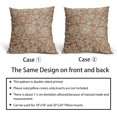 thumbnail image 6 of Vintage Floral Pillow Covers 16x16 Set of 2 Brown Retro Botanical Flower Pattern Print Neutral Decorative Throw Pillow Cases Boho Outdoor Rustic Farmhouse Decoration for Sofa Couch Bed, 6 of 7