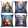 thumbnail image 1 of Fundas Almohada Decorativas Con Navideño Lino 4 Uds. 45x45cm, 1 of 9