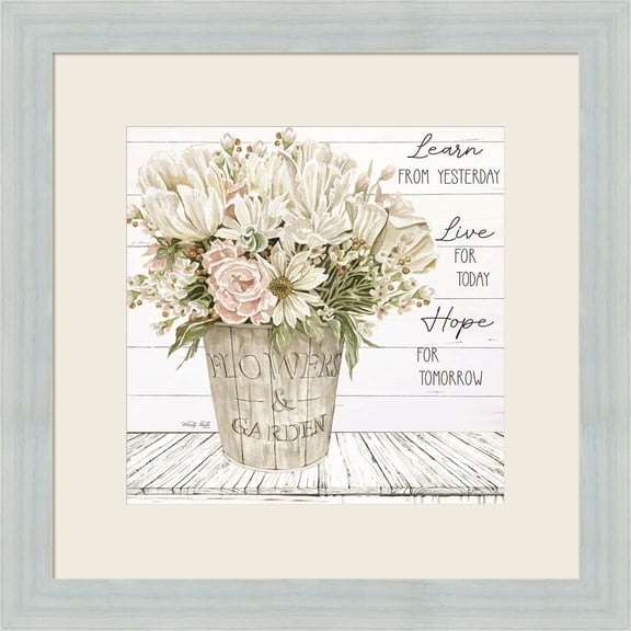 Great Art Now Learn from Yesterday by Cindy Jacobs, Framed Wall Art, 19.5W x 19.5H