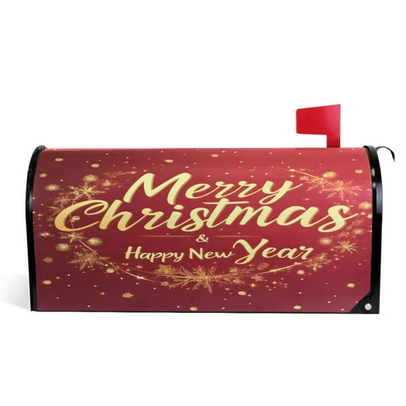 Ryvnso Mailbox Cover Merry Christmas Magnetic Mailbox Wrap Standard Size 21x18 Inch