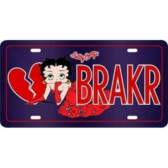 Betty Boop Heart Breaker License Plate (BRAKR)