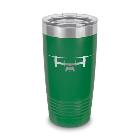 

V-22 Osprey Tumbler 20 oz - Laser Engraved w/ Clear Lid - Polar Camel - Stainless Steel - Vacuum Insulated - Double Walled - Travel Mug - tiltrotor helicopter vtol