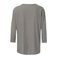 thumbnail image 5 of NMMUED Christmas Shirts for Women Christmas Clothes for Women Blouses for Women Casual Christmas Blouses for Women Thanksgiving Shirts for Women Christmas Outfits for Women Gray L, 5 of 5