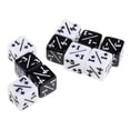 thumbnail image 1 of Juego de dados de fracciones de matemáticas de seis caras Dados arcílicos para Negro + blanco Zulema Conjunto familiar de dados, 1 of 8