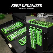 OEMTools Portable Magnetic Socket Organizer 1/2 Drive, Green