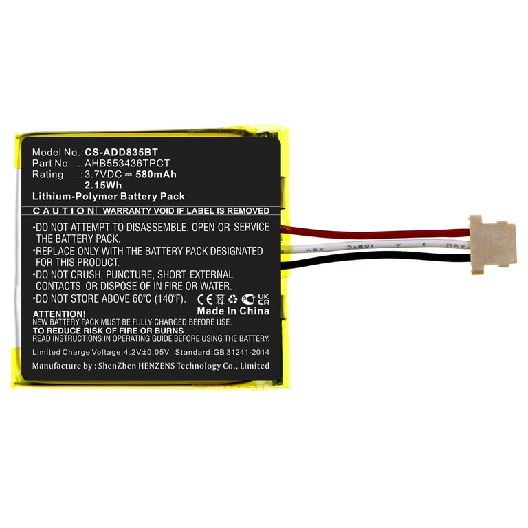 Battery for ADT Wireless HD Doorbell Camera DBC835 DBC835-V2