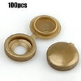 thumbnail image 1 of Yimiti 100 Pcs Fixing Hinged Plastic Screw Cover Button Nuts Bolts Decorative Hardware,Bronze, 1 of 6