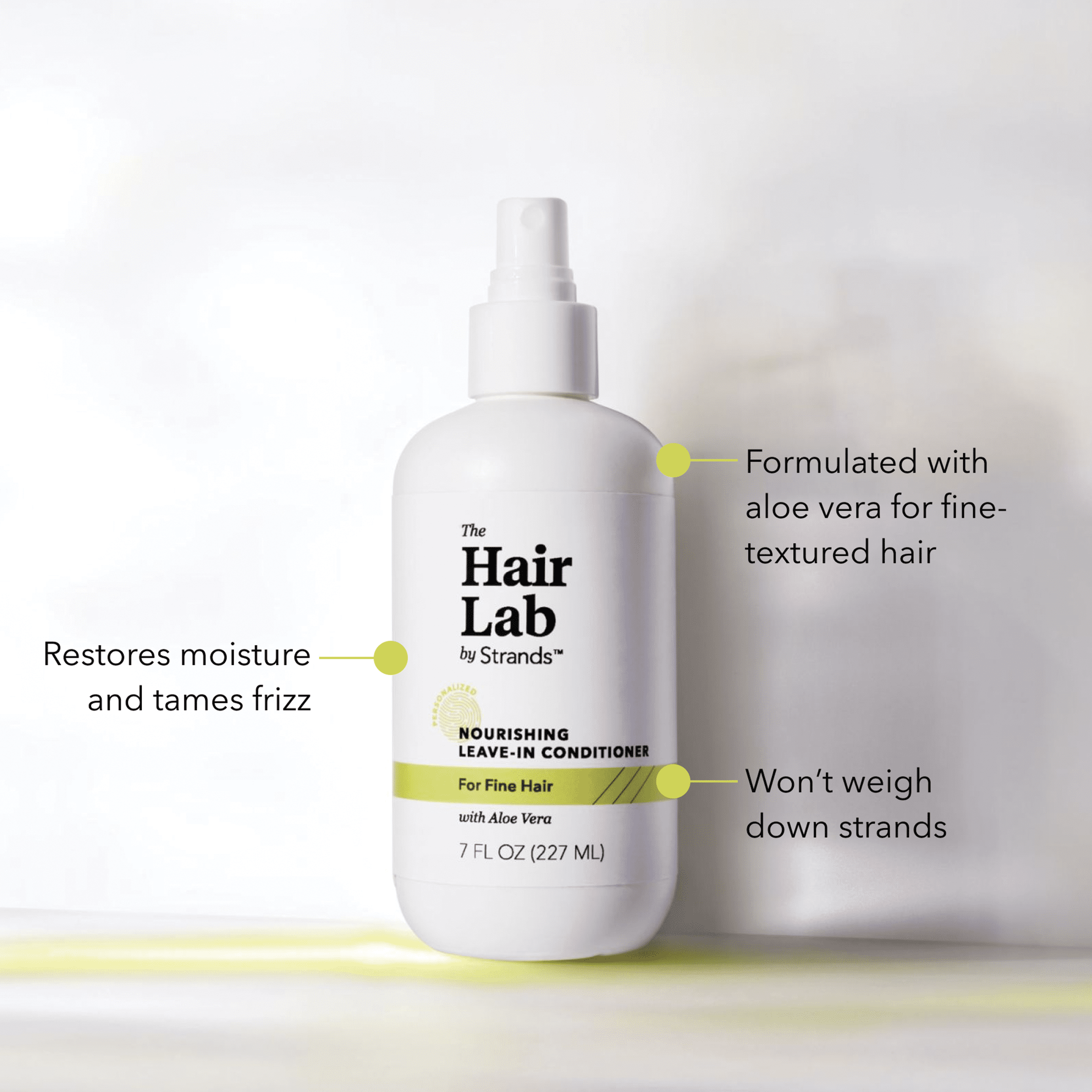 The Hair Lab Nourishing Leave-In Conditioner with Aloe Vera for Fine Hair,  7 fl oz