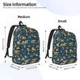 thumbnail image 3 of Picia Modern Excavator Printed Canvas Daypack - Stylish and Durable Vintage Compact Backpack - Class, Work, Travel, or Laptop Bookbag,Organized Compartments-Small, 3 of 6