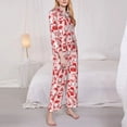 thumbnail image 3 of Lsque Gnome Merry Christmas Pattern Long Sleeve Pajama Set for Women - Soft 2-Piece Sleepwear and Loungewear Set with Pockets, Comfy Nightwear-Medium, 3 of 7