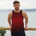 thumbnail image 6 of KLL Red Geometric Print Men's Muscle Gym Workout Stringer Tank Tops Bodybuilding Fitness T-Shirts Tank Tops Men-Large, 6 of 7