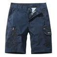 thumbnail image 2 of cllios Mens Cargo Shorts Big and Tall with Multi Pockets Outdoor Work Shorts Workwear Athletic Shorts Cargo Shorts for Men Under $5 Blue,M, 2 of 4