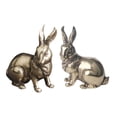 thumbnail image 4 of 2Pcs Mini Brass Rabbit Adornment Exquisite Rabbit Model Desktop Small Rabbit Decor, 4 of 5