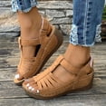 thumbnail image 4 of Women's Wedge Sandals Open Toe Gladiator Platform Sandals with Adjustable Ankle Strap Casual Comfort Walking Summer Shoes, 4 of 9