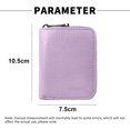 thumbnail image 2 of Titular de la tarjeta de crédito Estuche pequeño de cuero para tarjetas para mujeres o hombres Cartera de acordeón con cremallera, 2 of 5