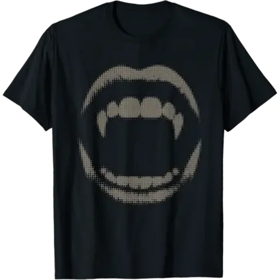 Vampire Fangs Eyeball Vintage y2k Grunge Emo Graphic T-Shirt